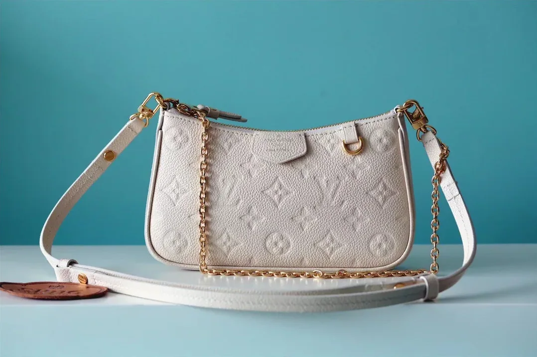 Louis Vuitton Easy Pouch On Strap Monogram Empreinte Crème White / LV
