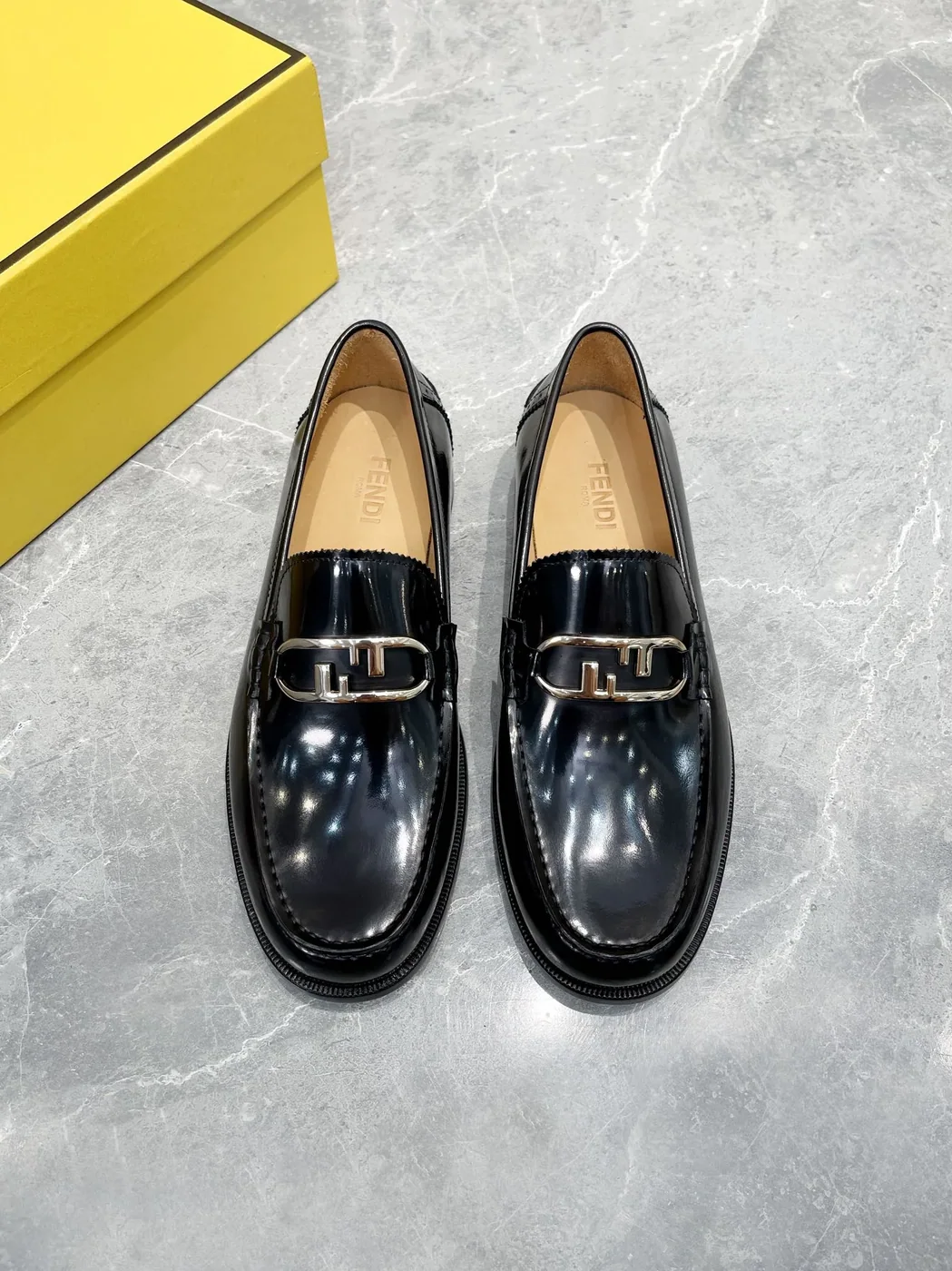 Fendi FD OLock Loafers Black 7D1557AK1TF0ABB