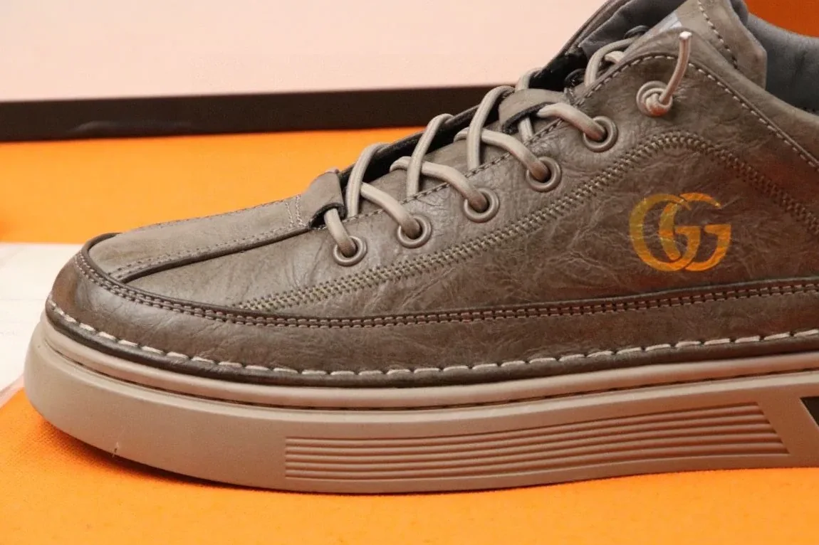 Gucci Sneakers With Logo GG Gold Web Brown for Men