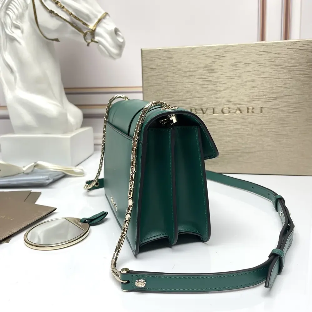 Bvlgari Mini Serpenti Forever East-West Shoulder Bag for Women in Green Bvlgari Mini Serpenti Forever East-West Shoulder Bag for Women in Green