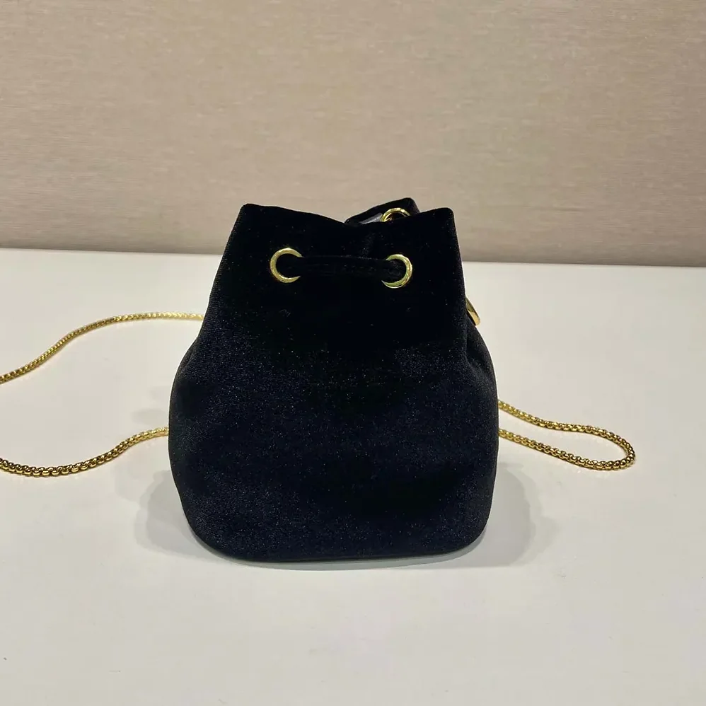 Prada Velvet Mini Pouch for Women in Black Prada Velvet Mini Pouch for Women in Black