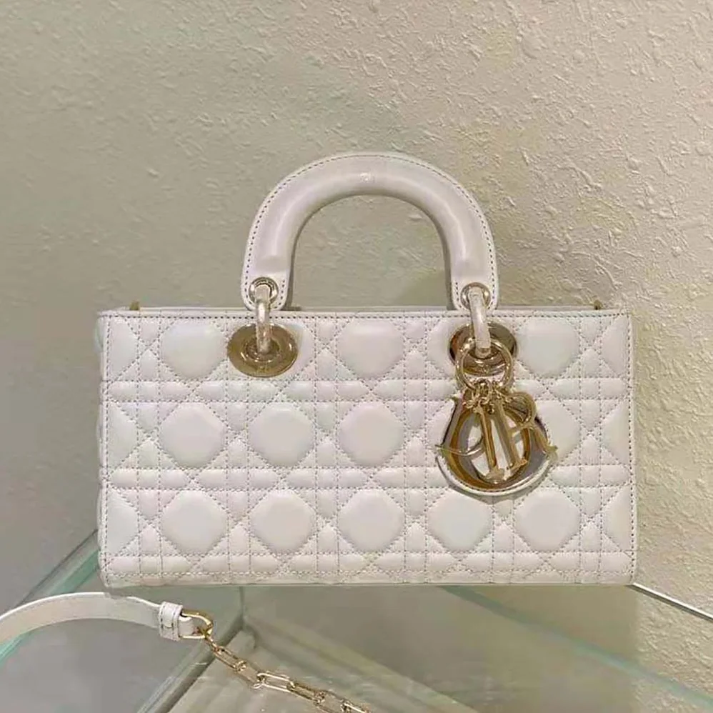 Dior Lady D-Joy Bag Latte Cannage Lambskin for Women