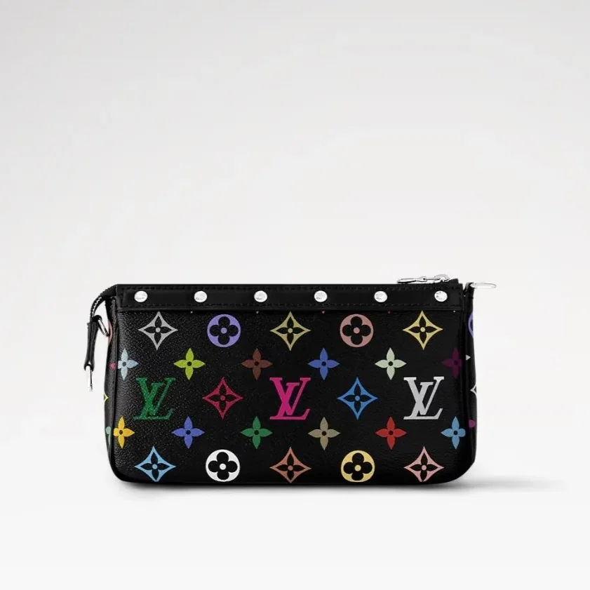 Louis Vuitton LV x TM Pochette Accessoires Shoulder Bag / Multicolor Monogram Canvas Gold Hardware