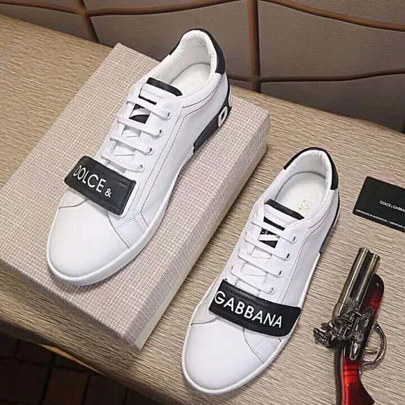 Dolce Gabbana D&G Shoes Portofino Sneakers in Nappa Calfskin for Unisex Dolce Gabbana D&G Shoes Portofino Sneakers in Nappa Calfskin for Unisex