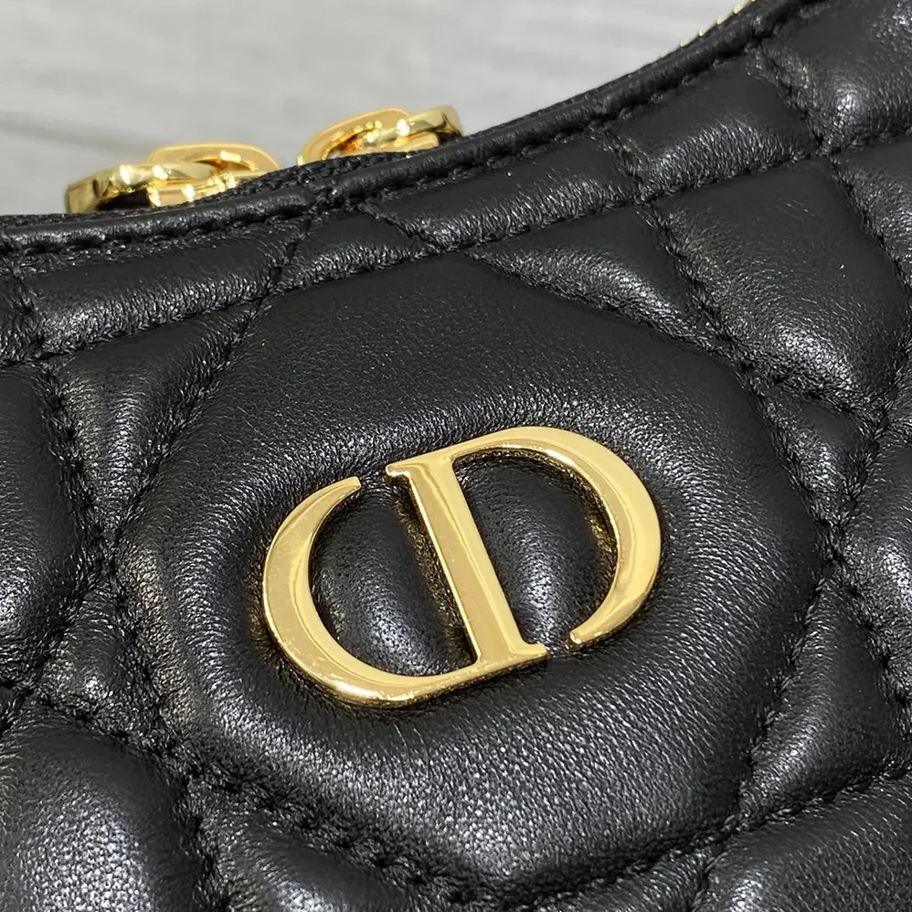 Dior Miss Caro Diorling Mini Bag with Chain Black Macrocannage Lambskin for Women Dior Miss Caro Diorling Mini Bag with Chain Black Macrocannage Lambskin for Women