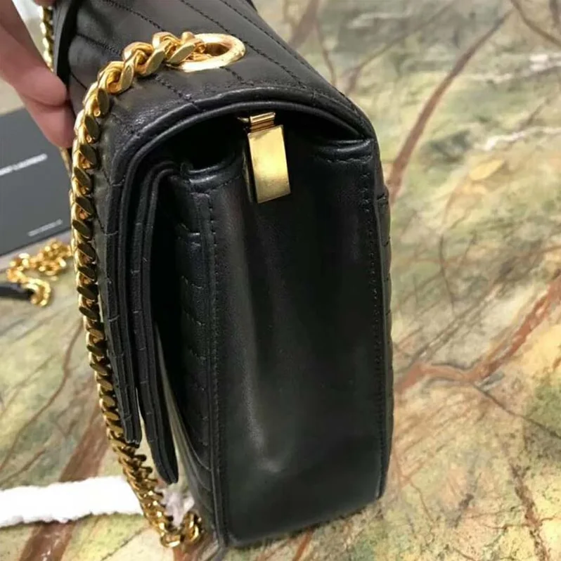 Saint Laurent YSL Medium Sulpice in Quilted Lambskin for Women in Black Saint Laurent YSL Medium Sulpice in Quilted Lambskin for Women in Black