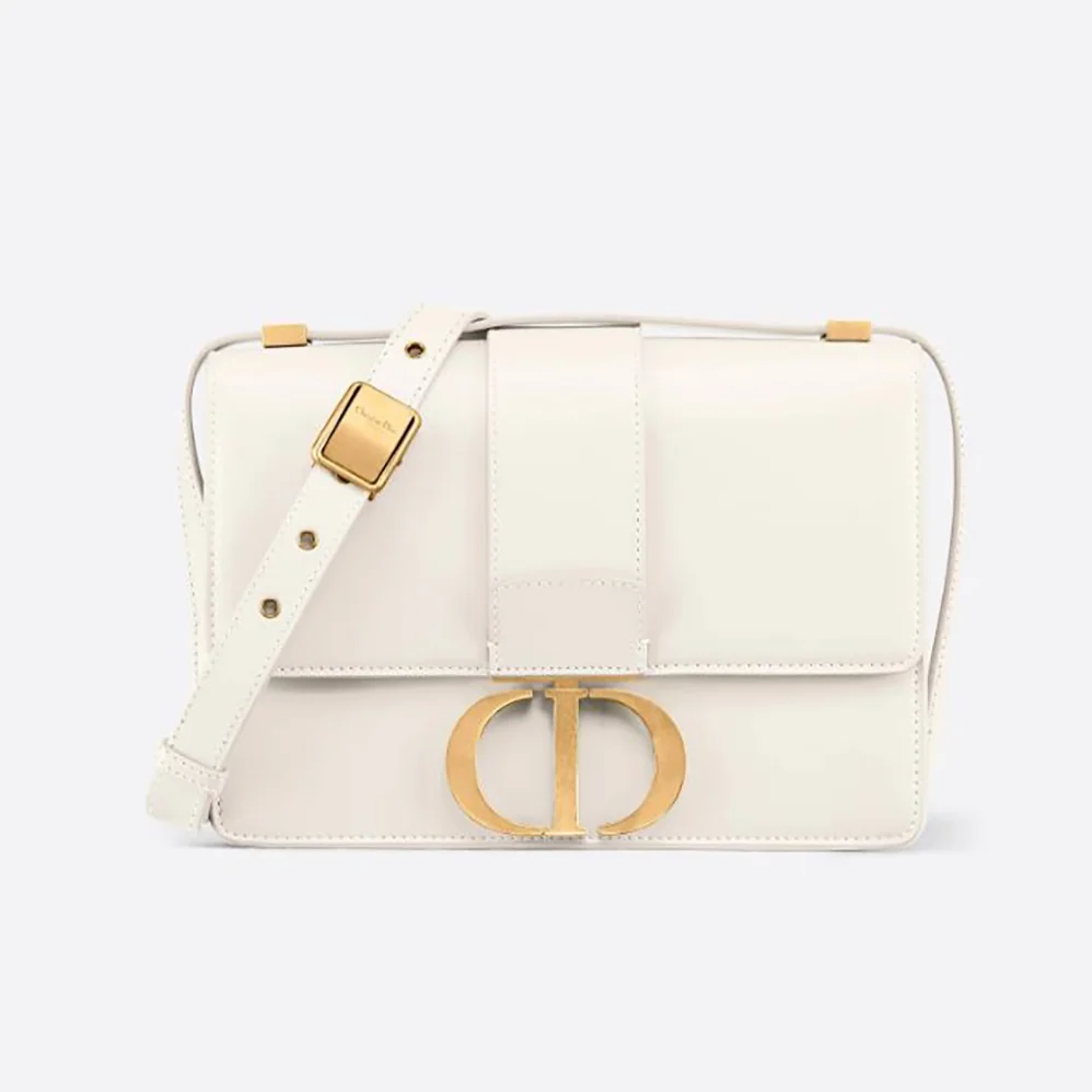 Dior 30 Montaigne Bag Des Vents Box Calfskin for Women in White Dior 30 Montaigne Bag Des Vents Box Calfskin for Women in White