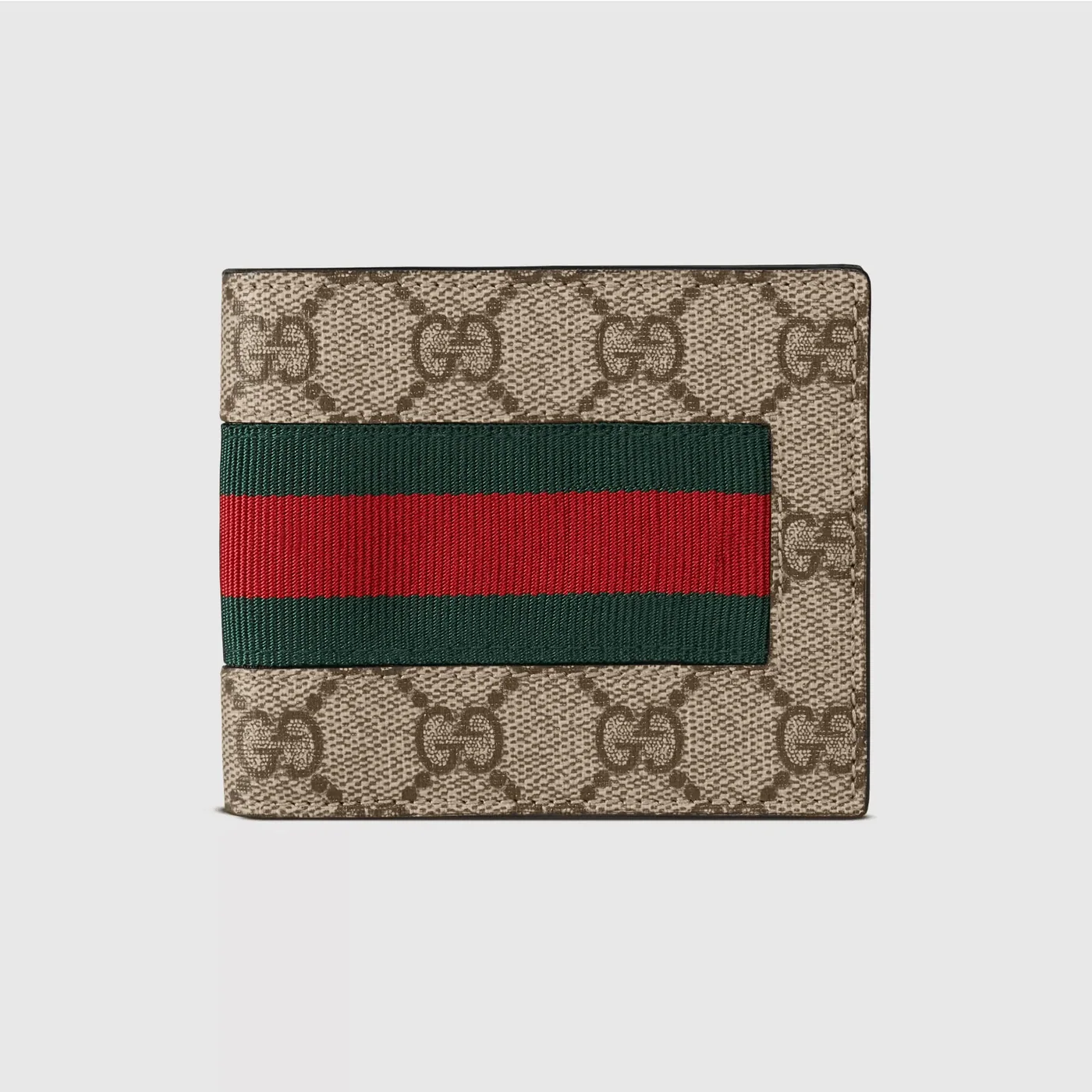 Web GG Beige Supreme &Green in Red Stripe wallet