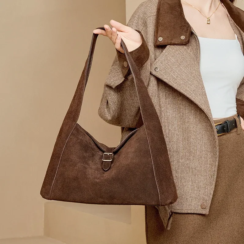 Suede-textured Lightweight And Stylish Premium Single for Women's in shoulder Bag
