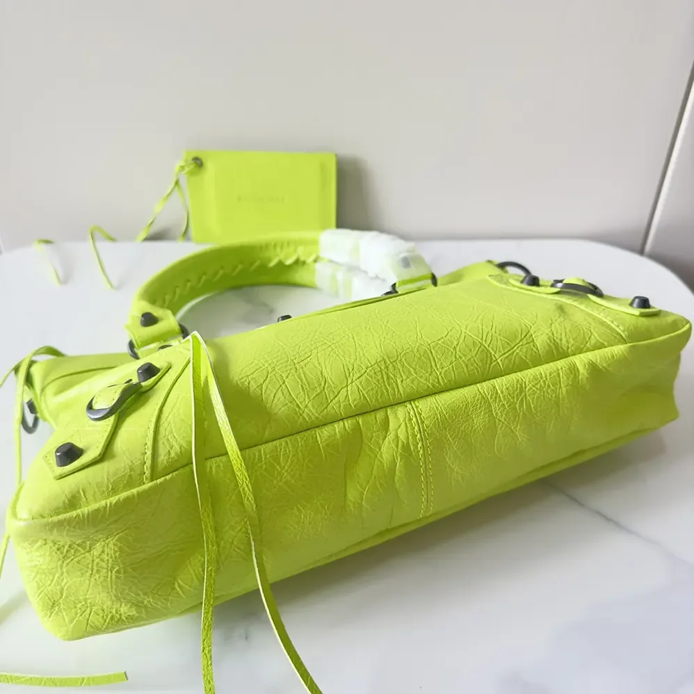 Balenciaga Le City First Bag In Granny Green Arena Storico Lambskin for Women Balenciaga Le City First Bag In Granny Green Arena Storico Lambskin for Women