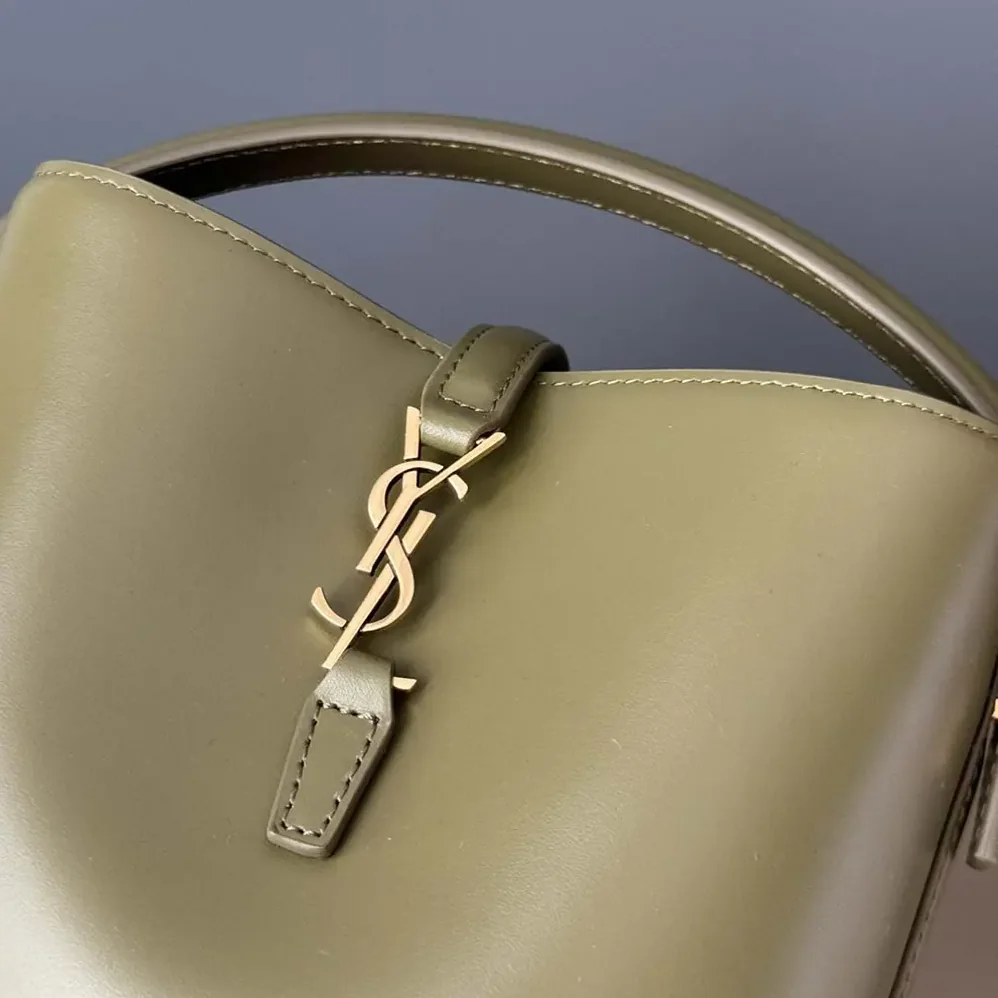 Saint Laurent YSL Le 37 Mini in Shiny Leather for Women in Dark Green Saint Laurent YSL Le 37 Mini in Shiny Leather for Women in Dark Green