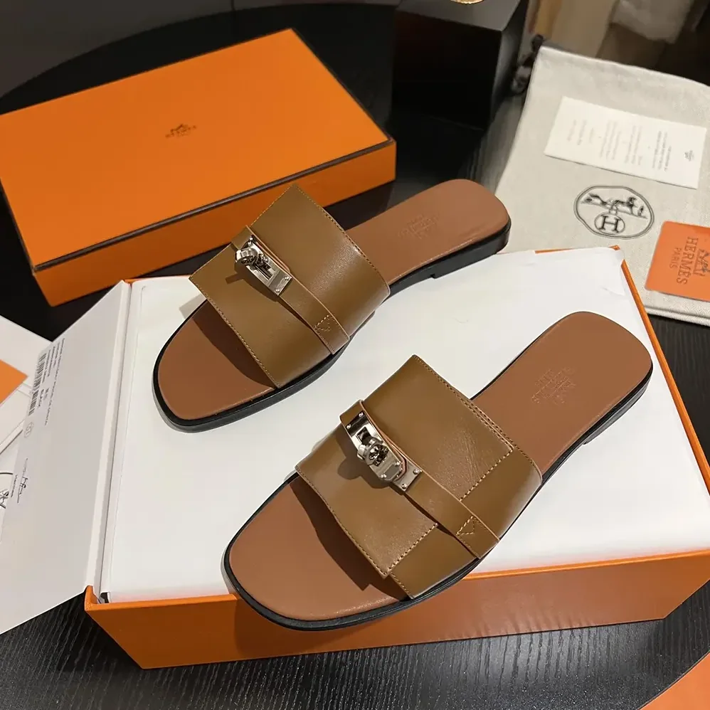 Hermes Giulia Sandal-Brown H231056Z for Women Hermes Giulia Sandal-Brown H231056Z for Women