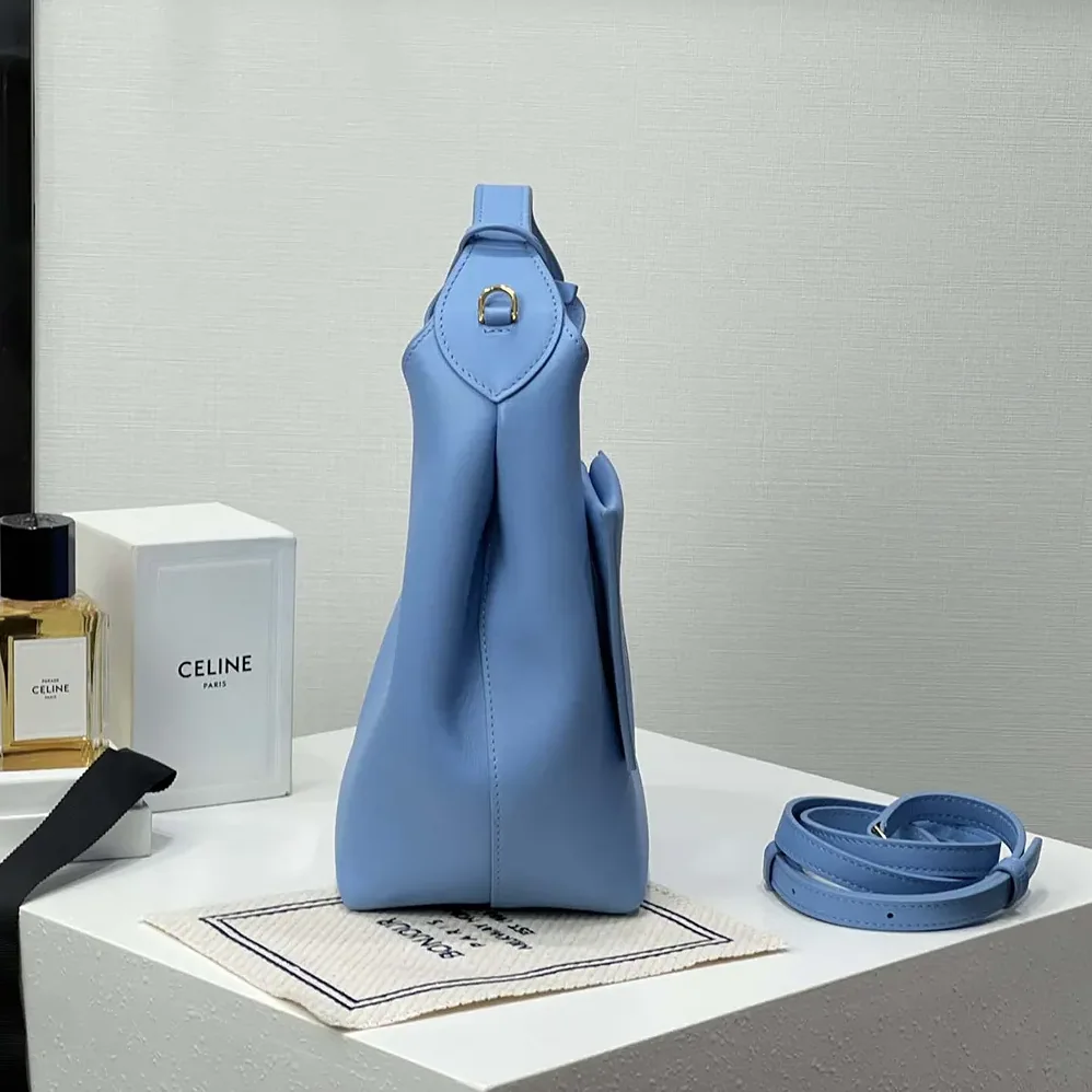 Celine Small Hobo in Supple Smooth Calfskin for Women in Blue