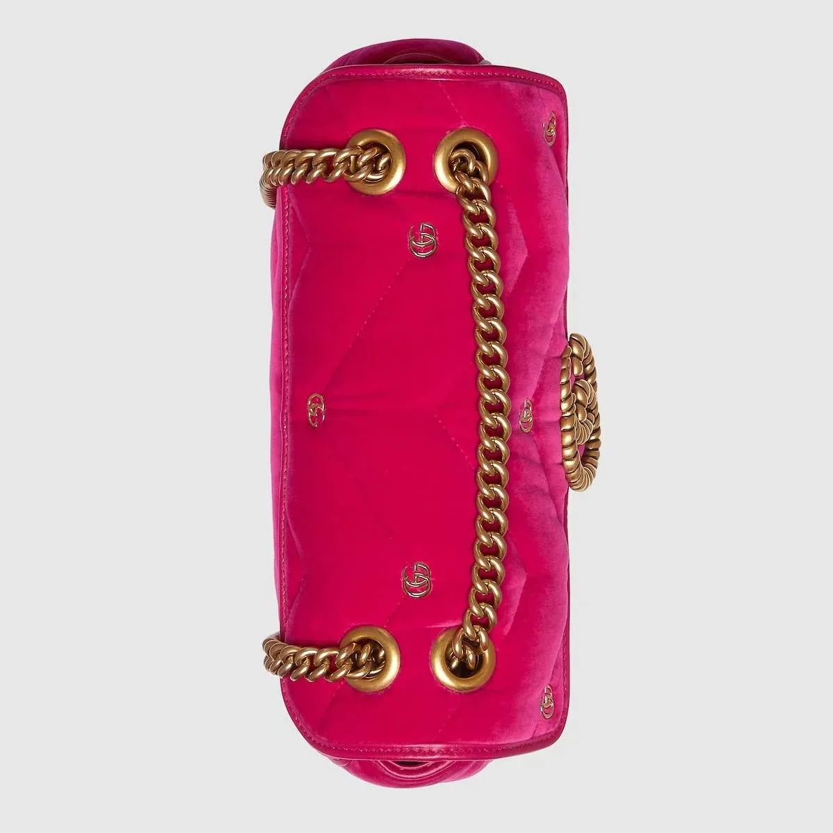 Gucci GG Marmont Small Dark Pink Shoulder Bag FACK2 5650- 10 Inches/