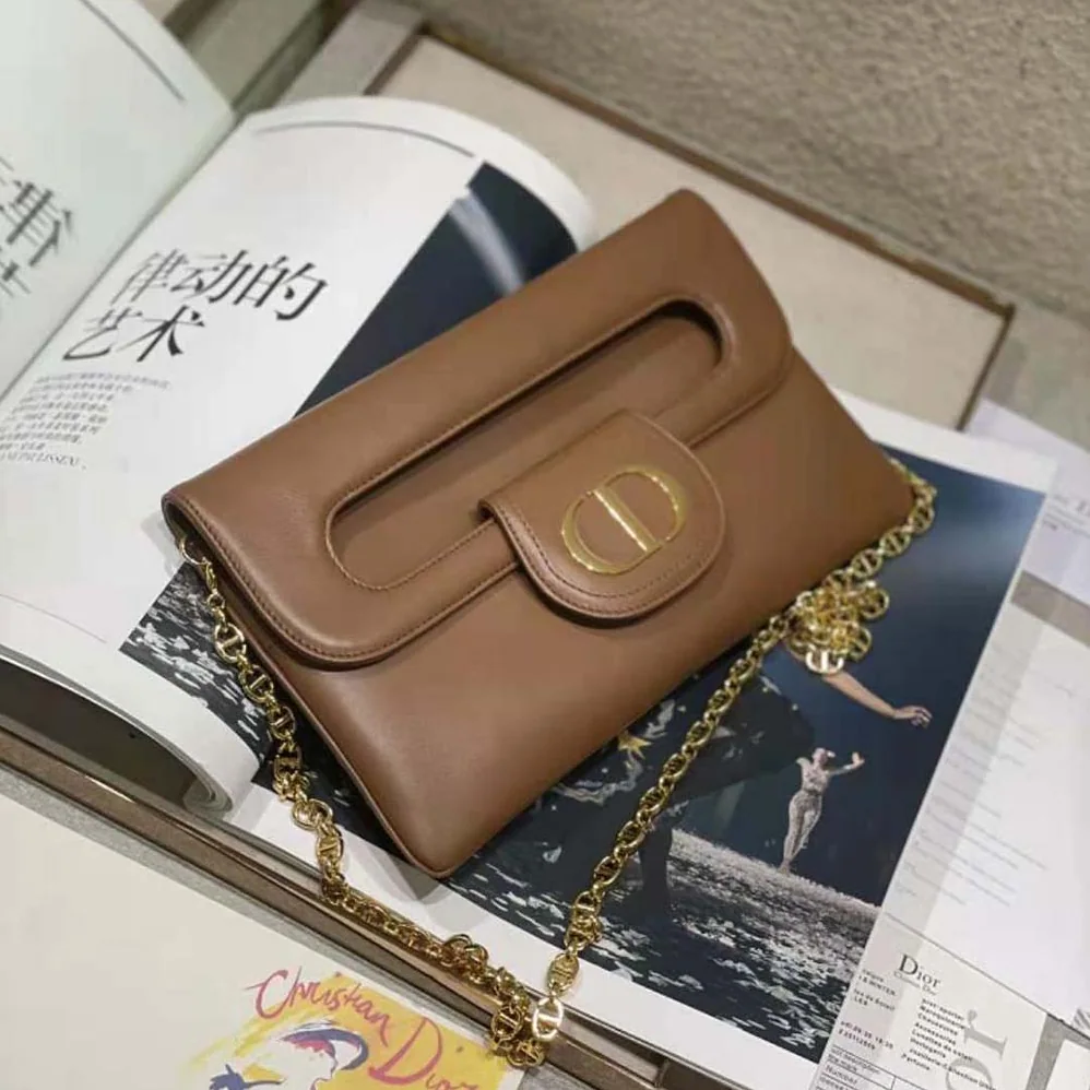 Dior Medium Diordouble Bag Smooth Calfskin for Women in Brown