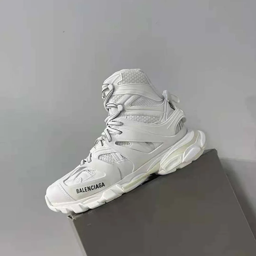 Balenciaga Track Hike Sneaker in White Mesh and Nylon for Women Balenciaga Track Hike Sneaker in White Mesh and Nylon for Women