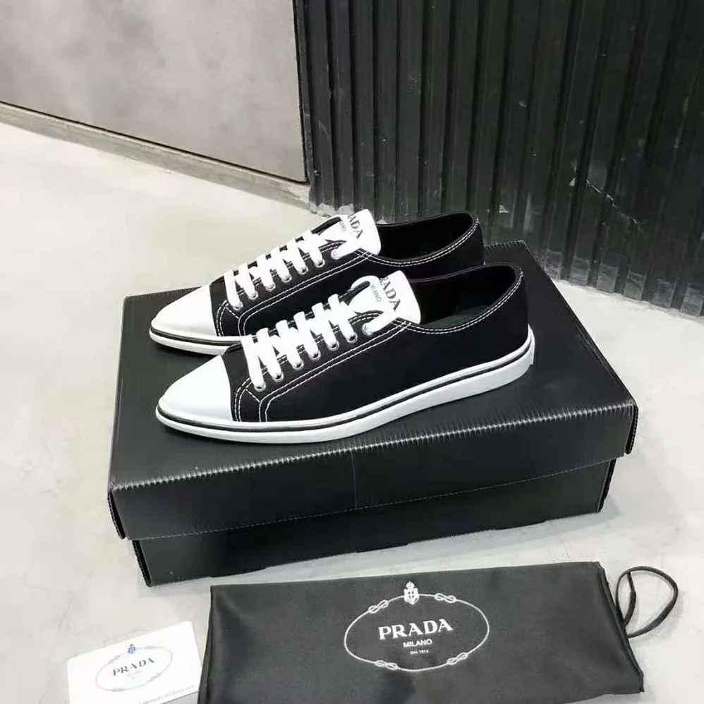Prada Synthesis Sneakers in 25mm Heel for Women in Black