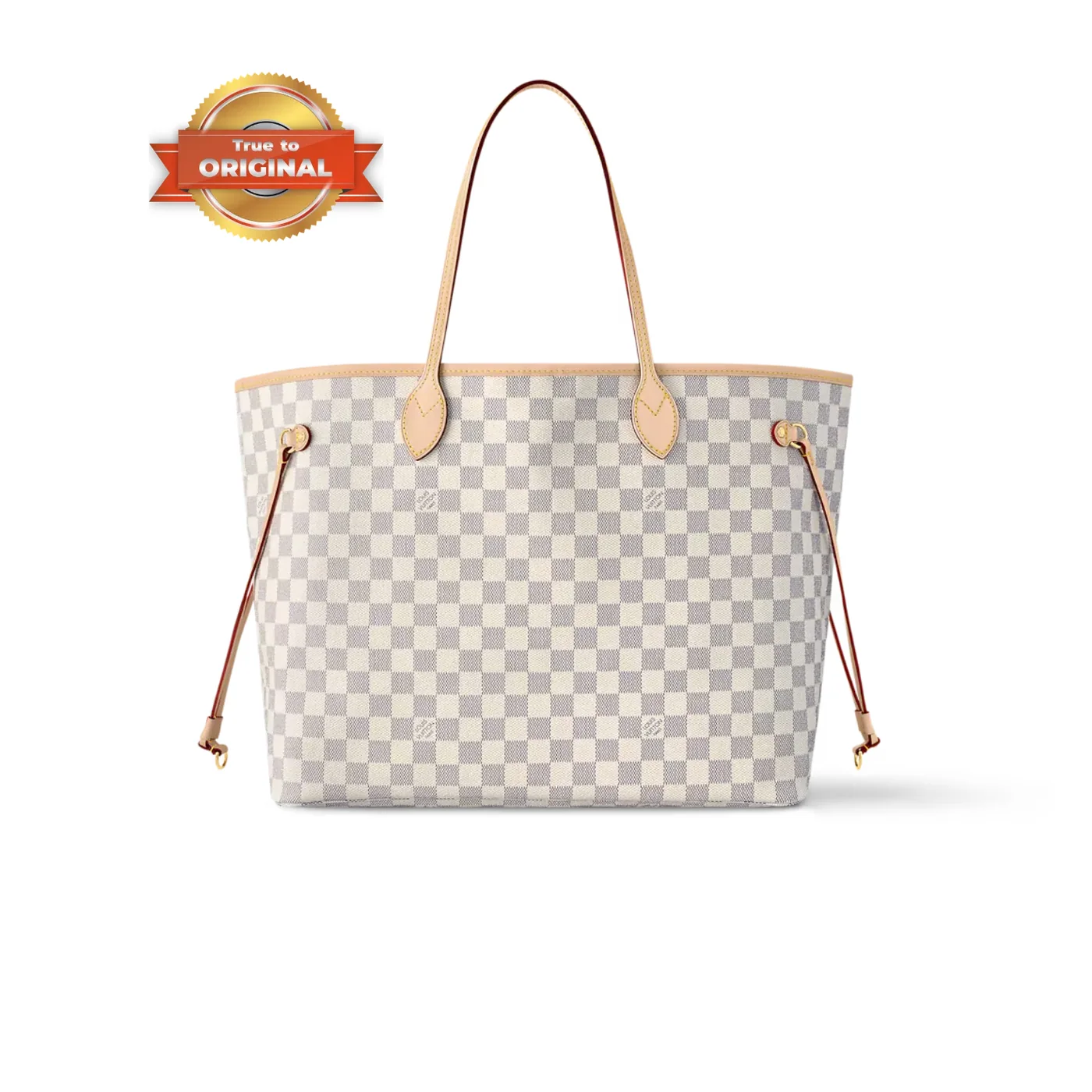 Louis Vuitton Neverfull GM Tote Bag / Beige Damier Azur Gold Hardware Louis Vuitton Neverfull GM Tote Bag / Beige Damier Azur Gold Hardware