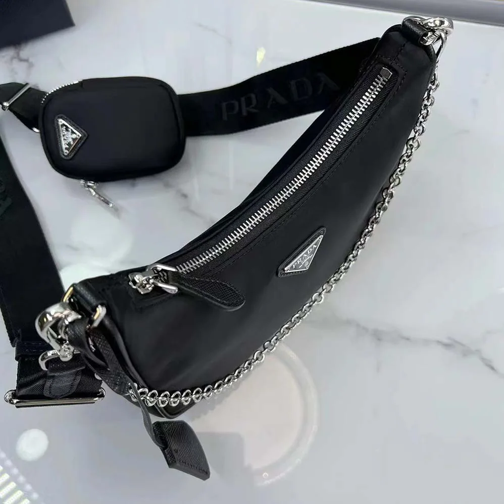 Prada Re-Edition 2005 Re-Nylon Bag for Women in Black