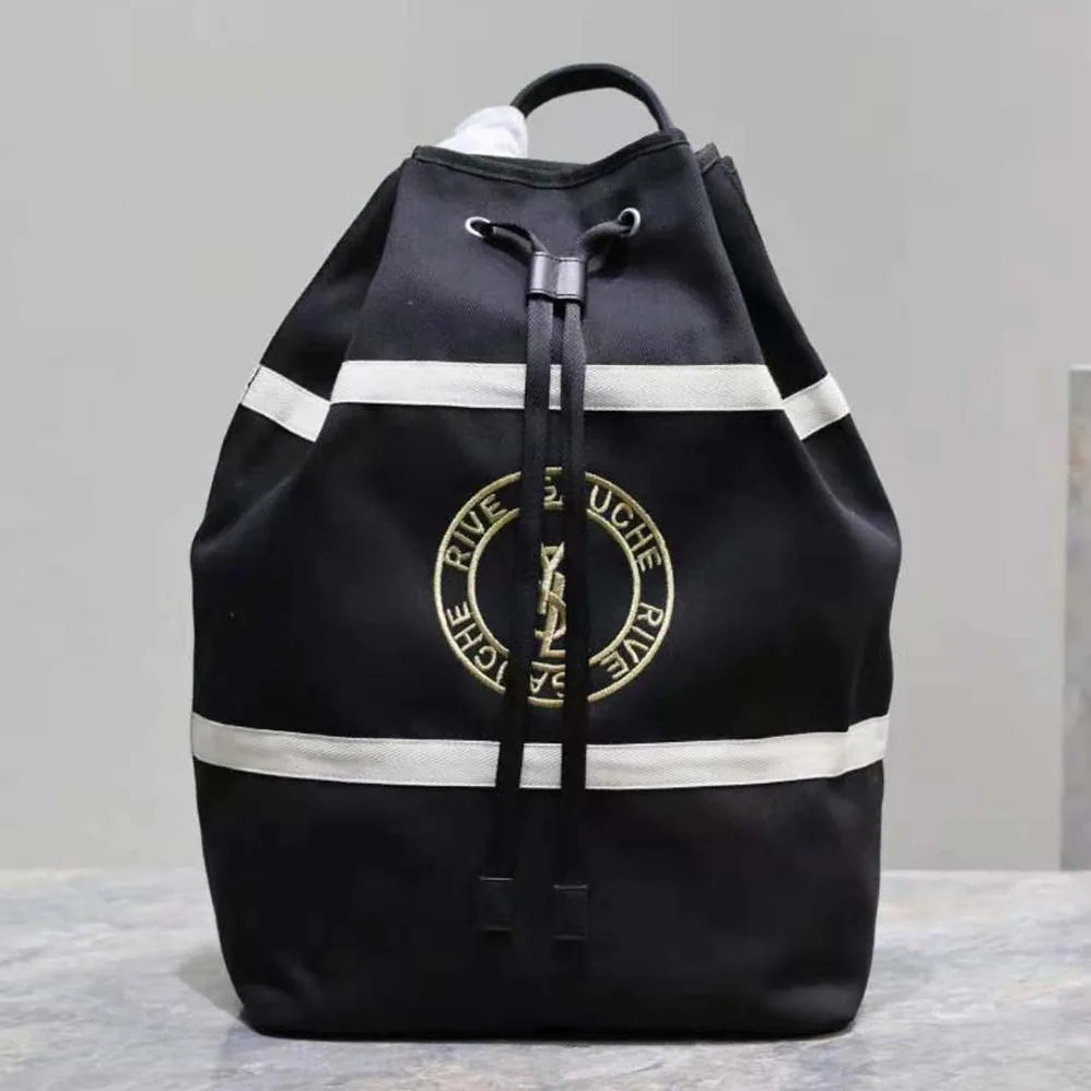 Saint Laurent YSL Rive Gauche Sling Bag in Canvas for Men in Black