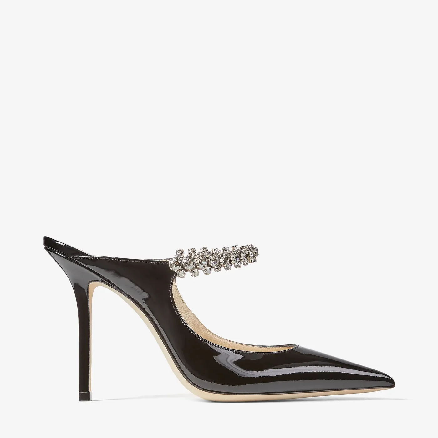 Jimmy Choo Bing 100 Mules Black BING100PAT Jimmy Choo Bing 100 Mules Black BING100PAT