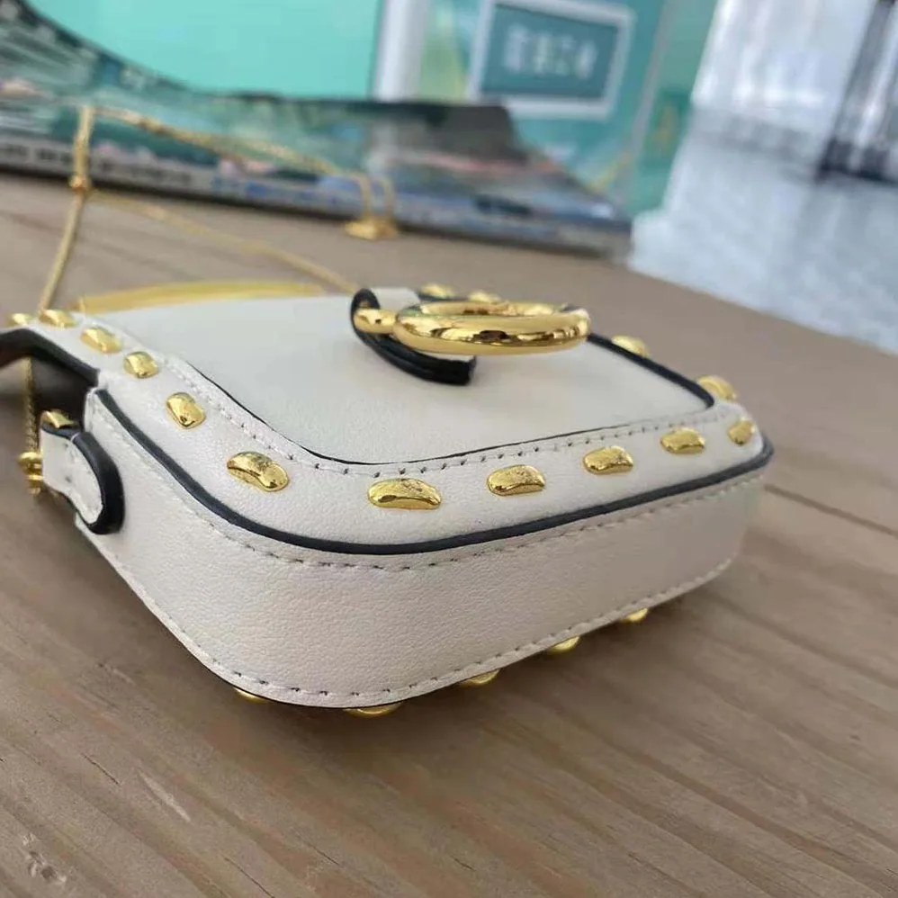 Fendi Nano Baguette White Nappa Leather Charm for Women