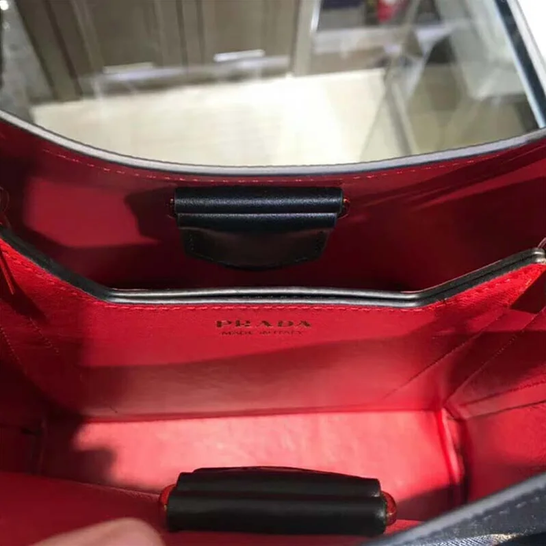 Prada Double Medium Bag in Saffiano Leather for Women in Black