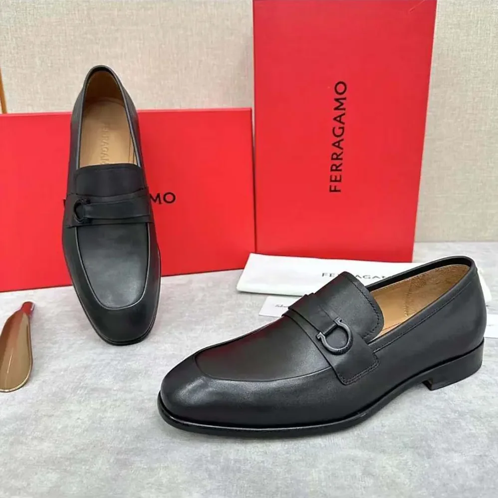 Salvatore Ferragamo Moccasin with Gancini Ornament for Men Salvatore Ferragamo Moccasin with Gancini Ornament for Men
