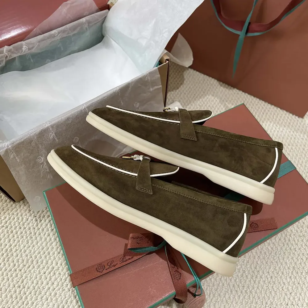 Loro Piana Summer Charms Walk Loafer for Unisex in Dark Green Loro Piana Summer Charms Walk Loafer for Unisex in Dark Green
