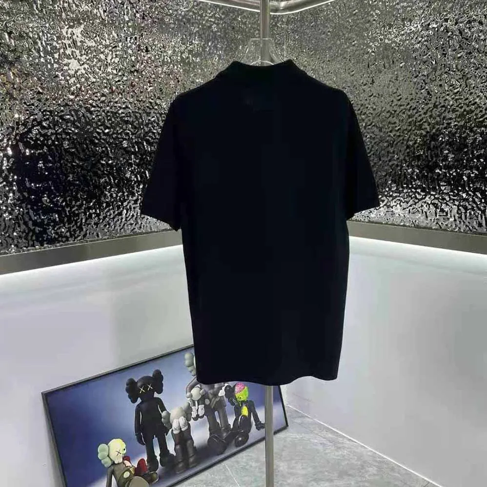 Dior CD Icon Polo Shirt Black Cotton Pique for Men Dior CD Icon Polo Shirt Black Cotton Pique for Men