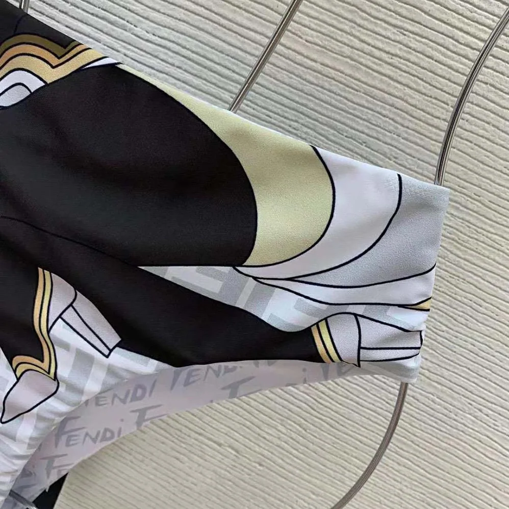 Fendi Swimsuit Multicolor Lycra Bikini for Women in White