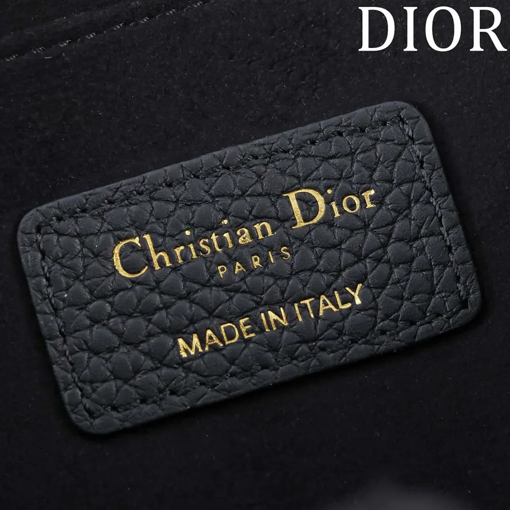 Dior Medium Dior Bobby Bag Black Grained Calfskin for Women