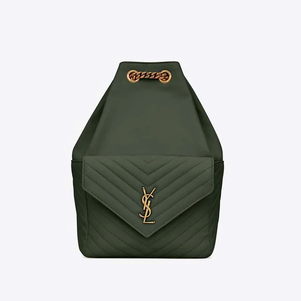 Saint Laurent YSL Joe Backpack in Lambskin for Women in Green Saint Laurent YSL Joe Backpack in Lambskin for Women in Green