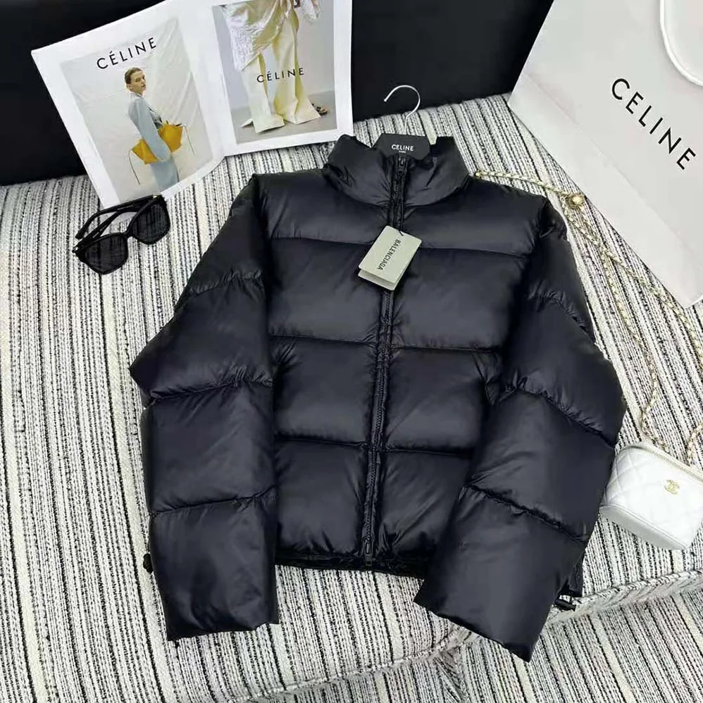 Balenciaga Shrunk Puffer in Black Technical Micro Faille for Men Balenciaga Shrunk Puffer in Black Technical Micro Faille for Men