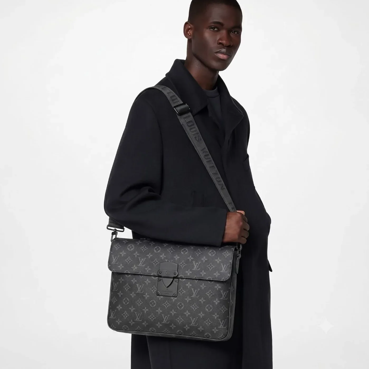Louis Vuitton S-Lock Briefcase Monogram Eclipse Black Louis Vuitton S-Lock Briefcase Monogram Eclipse Black