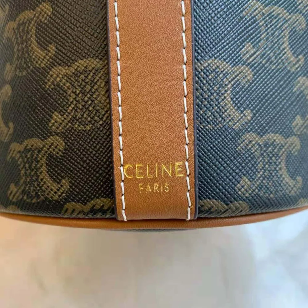 Celine Small Drawstring Bag in Triomphe Canvas for Women Celine Small Drawstring Bag in Triomphe Canvas for Women