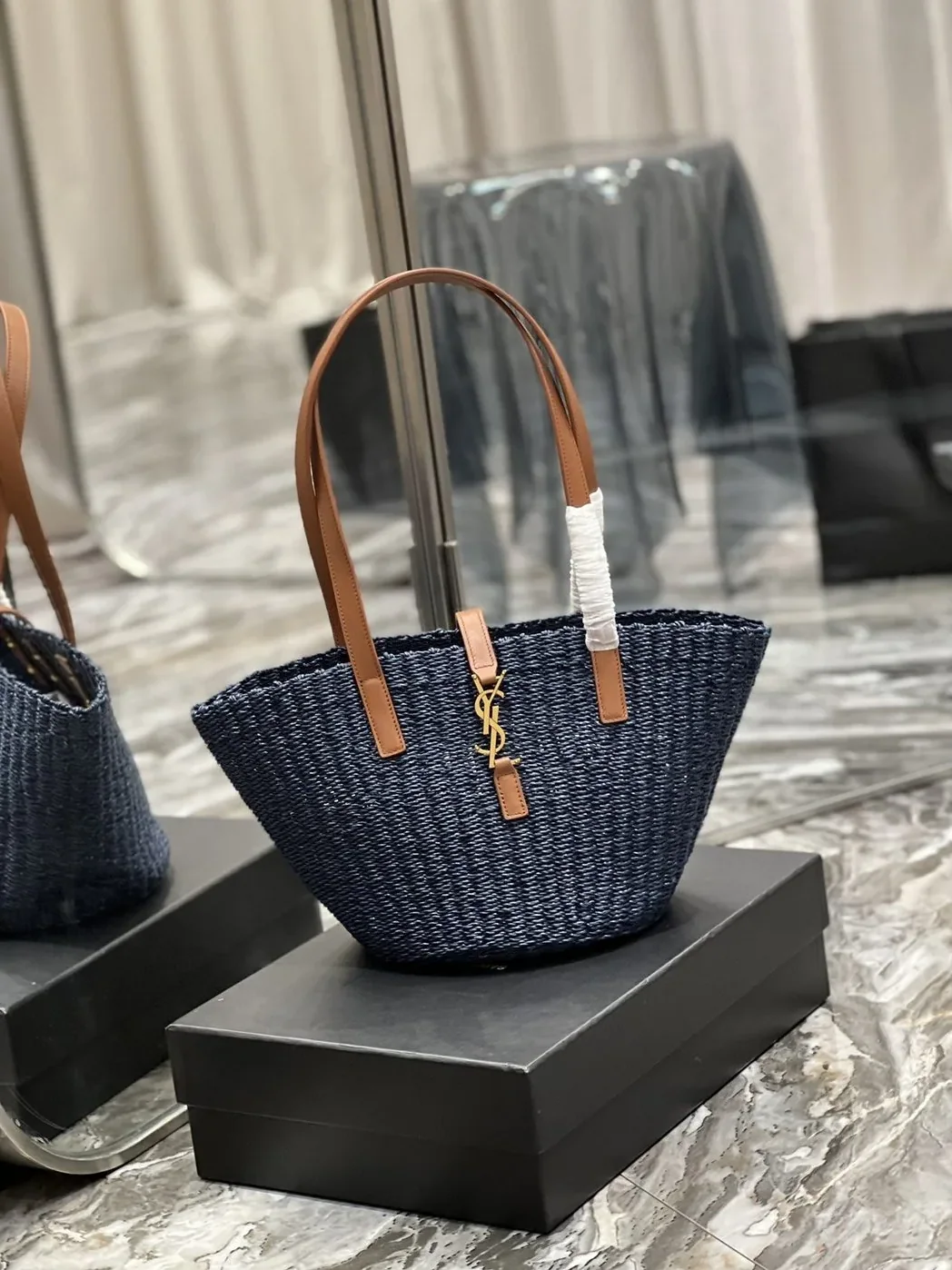Saint Laurent Panier Medium Bag Blue