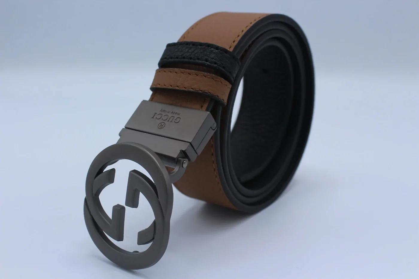 Reversible GG Buckle Leather Belt