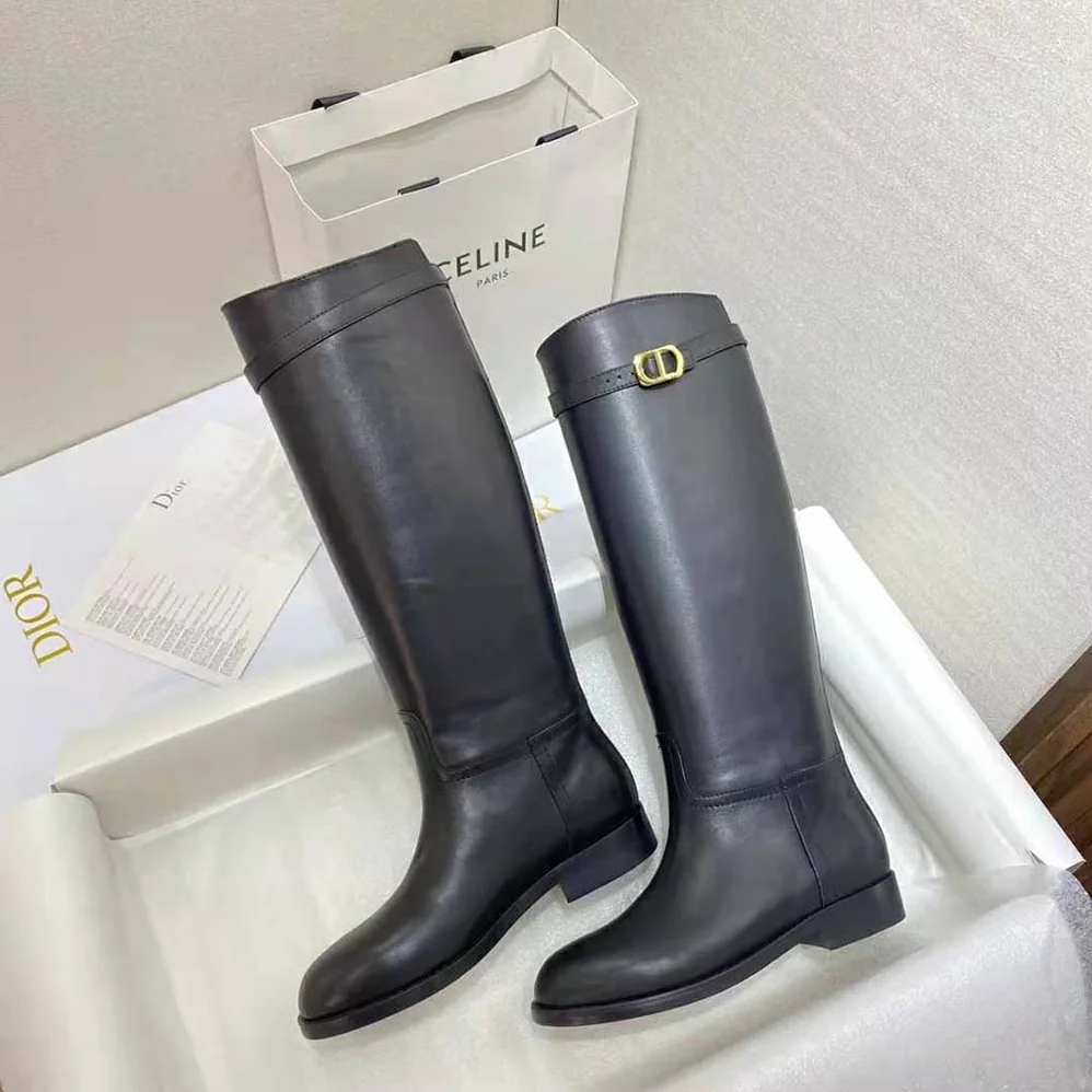 Dior Empreinte Boot Black Calfskin for Women Dior Empreinte Boot Black Calfskin for Women