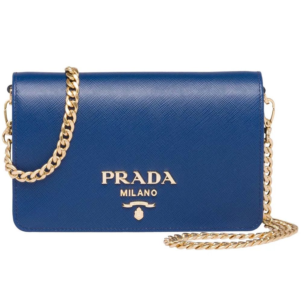 Prada Saffiano Leather Shoulder Bag for Women in Navy Prada Saffiano Leather Shoulder Bag for Women in Navy