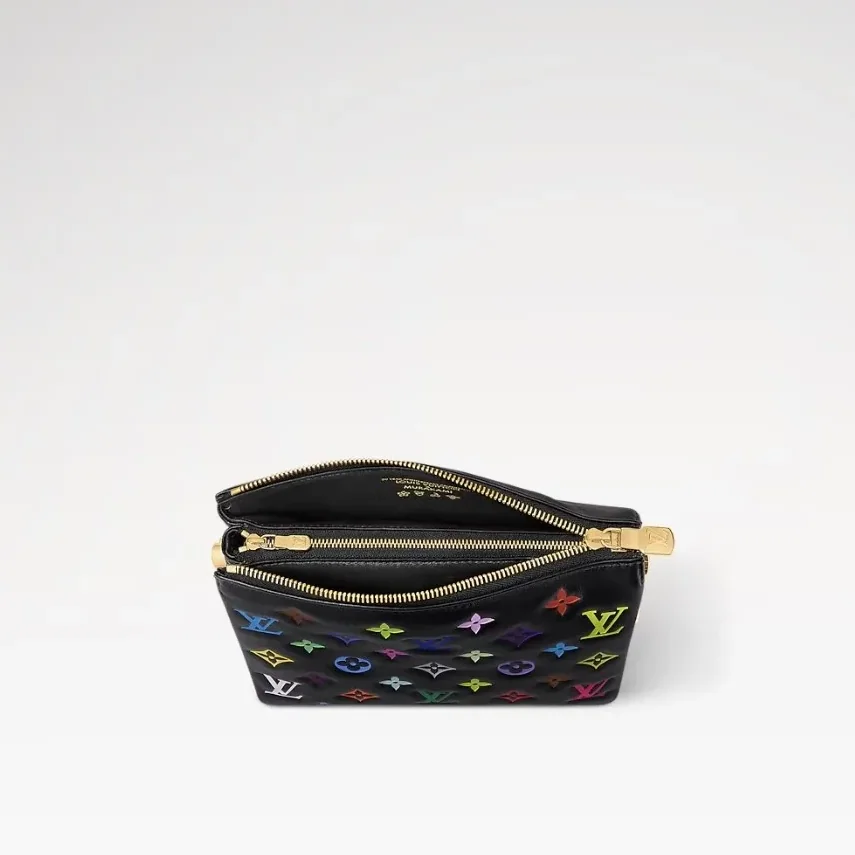 Louis Vuitton LV x TM Coussin BB Shoulder Bag in Multicolore Noir Gold Hardware Louis Vuitton LV x TM Coussin BB Shoulder Bag in Multicolore Noir Gold Hardware