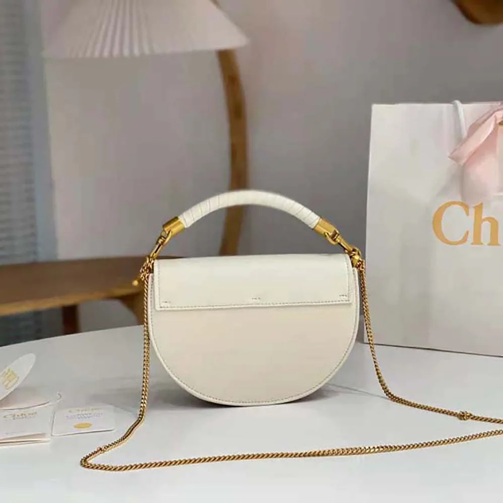 Chloé Marcie Chain Flap Bag for Women in White Chloé Marcie Chain Flap Bag for Women in White