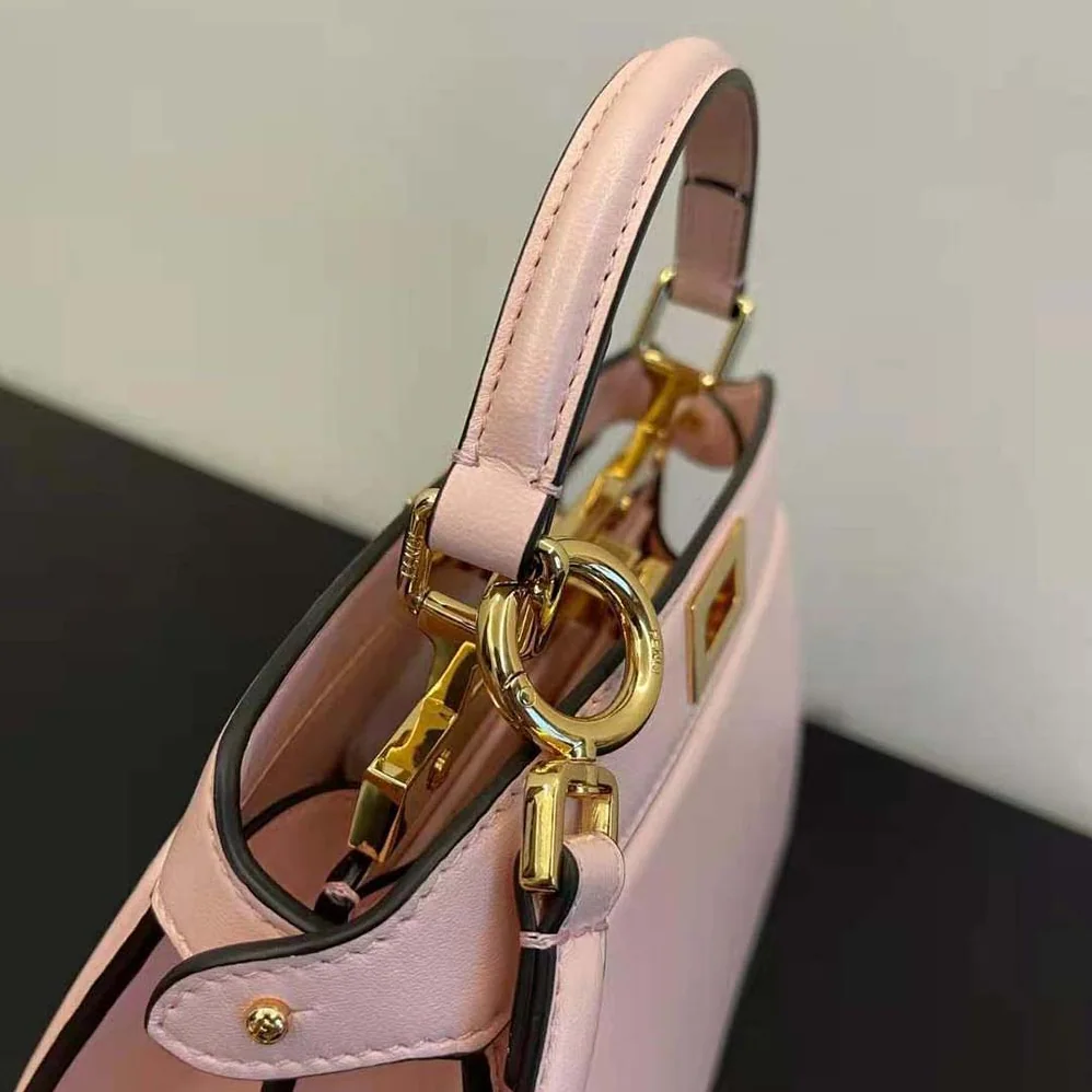 Fendi Peekaboo ISeeU Petite Pink Padded Nappa Leather Bag for Women Fendi Peekaboo ISeeU Petite Pink Padded Nappa Leather Bag for Women