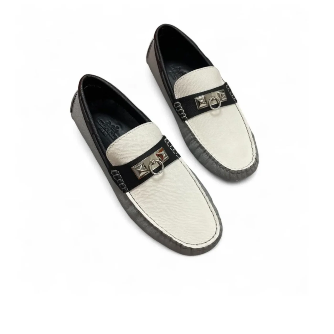 Hermes Irving Loafer Grey in White Hermes Irving Loafer Grey in White