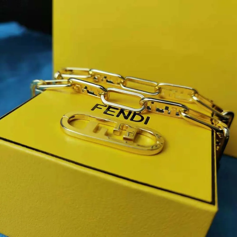 Fendi Olock Bracelet Gold for Women in Colored Fendi Olock Bracelet Gold for Women in Colored