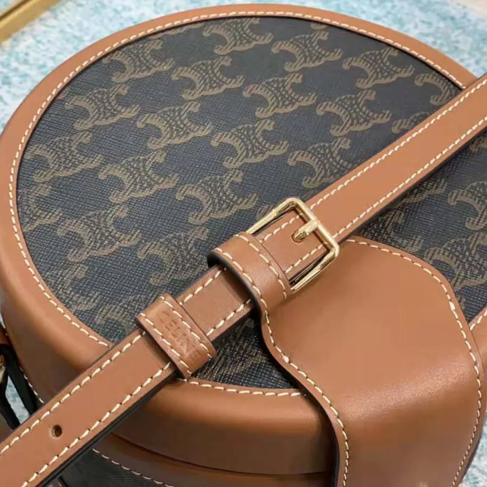Celine Medium Tambour Bag in Triomphe Canvas for Women