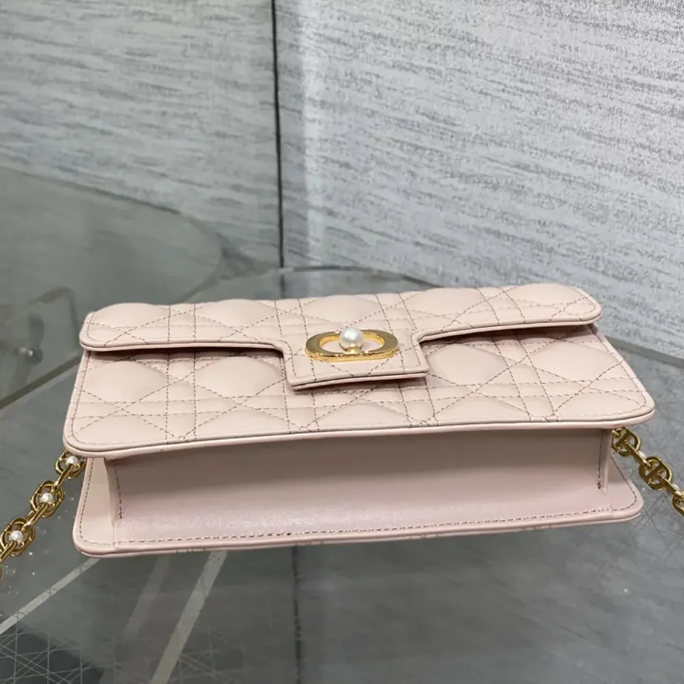 Dior Jolie Mini Bag Powder Pink Cannage Lambskin for Women Dior Jolie Mini Bag Powder Pink Cannage Lambskin for Women