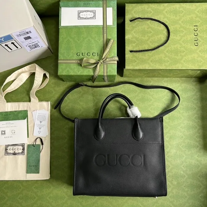 Gucci Small tote With Gucci Logo Black / GG Gucci Small tote With Gucci Logo Black / GG