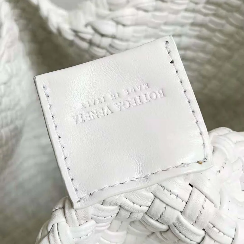 Bottega Veneta Tosca Shoulder Bag with Metallic Sphere Closure Woven for Women in White