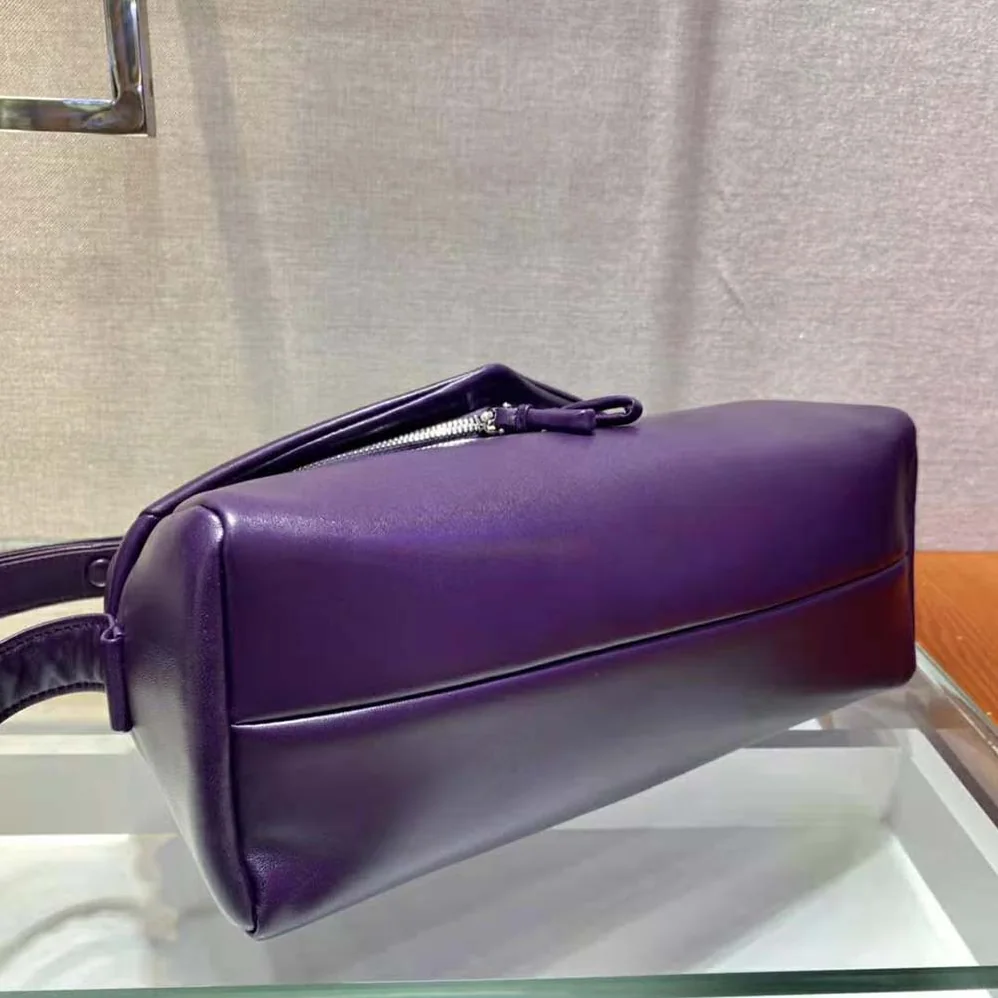 Prada Padded Nappa Leather Prada Signaux Bag for Women in Purple